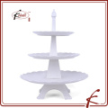 Distintivo modelo Eiffel Soporte de pastel de 3 capas de porcelana duradera